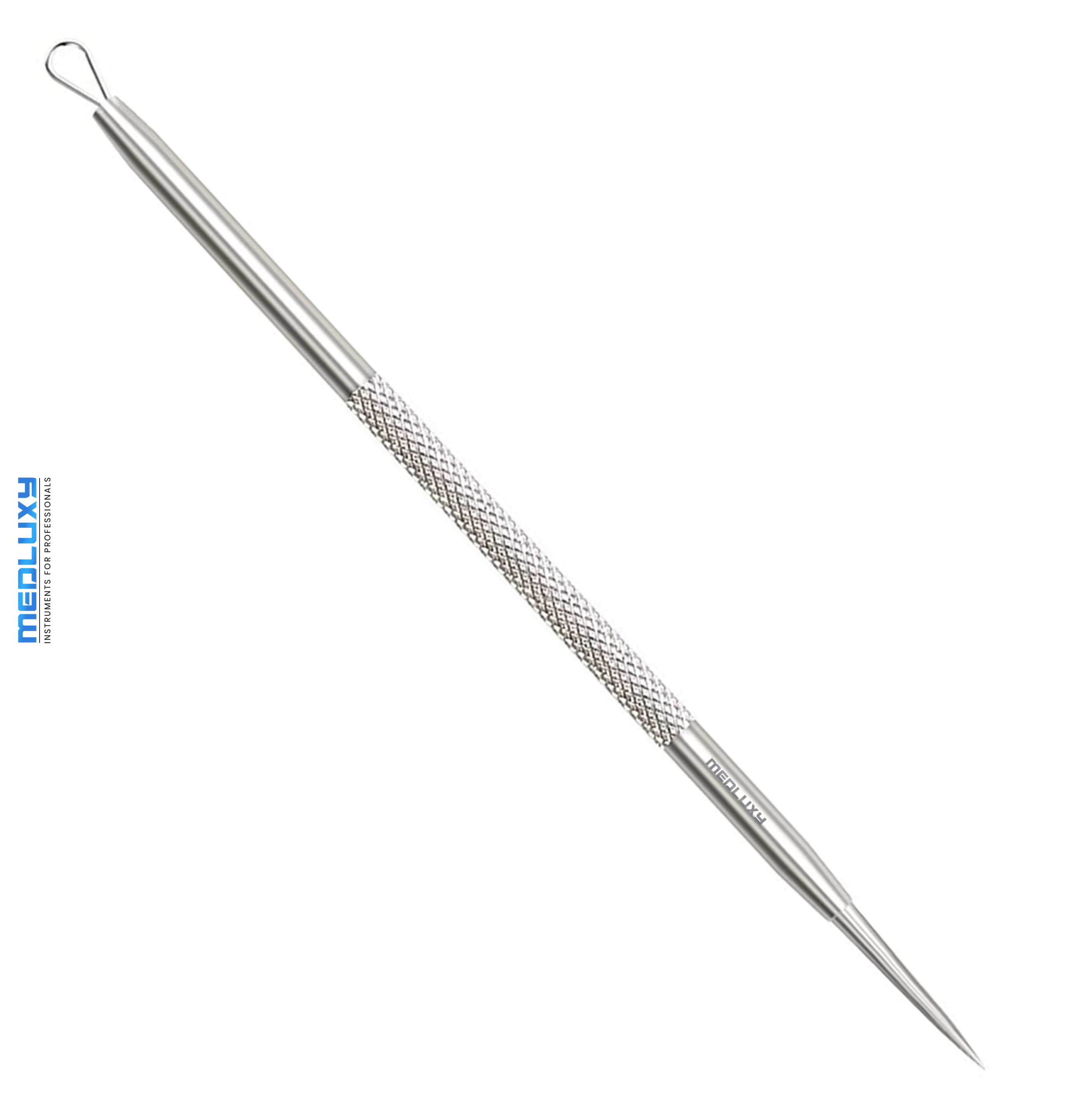 Medluxy - Comedonendrukker met Naald - Dubbelzijdig - Lus en Naald - 13 cm
